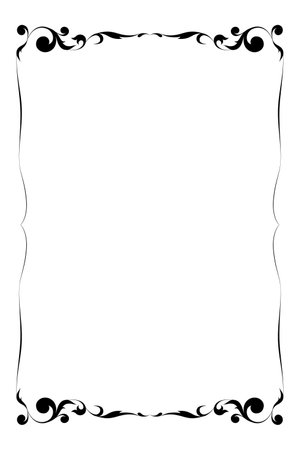 vector frames black on a white backgroundのイラスト素材
