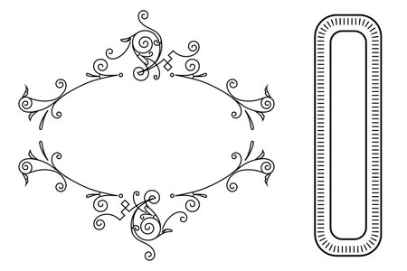 vector frames black on a white backgroundのイラスト素材