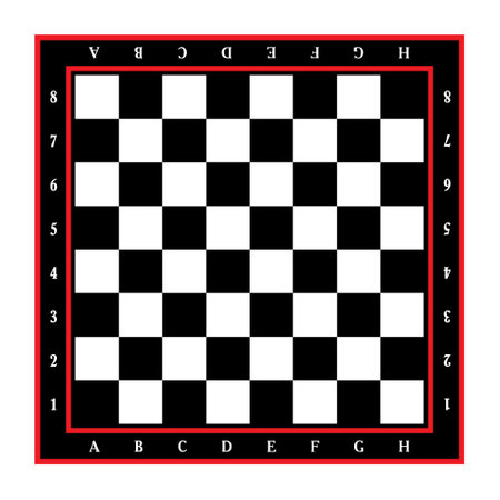 chessboard with stylized pieces king, queen, officer, bishop, knight, pawn, rook, vector drawingのイラスト素材