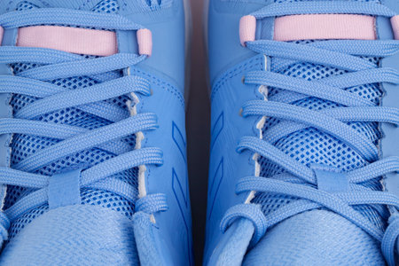 volleyball sports sneakers with lacing isolated on a white backgroundの写真素材