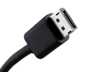 computer power cable isolated on a white backgroundの写真素材