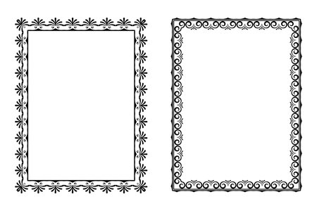 vector frames black on a white backgroundのイラスト素材