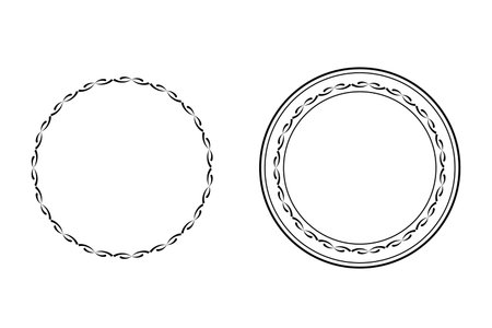 vector frames black on a white backgroundのイラスト素材