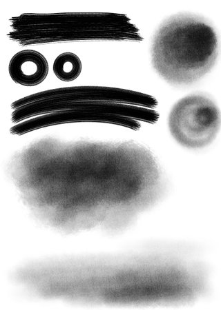 hand-painted, abstract drawing, clipart framesの写真素材