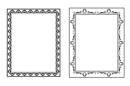 vector frames black on a white backgroundのイラスト素材