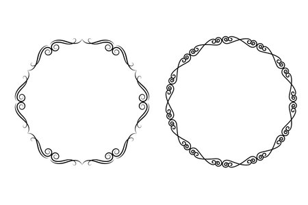 vector frames black on a white backgroundのイラスト素材