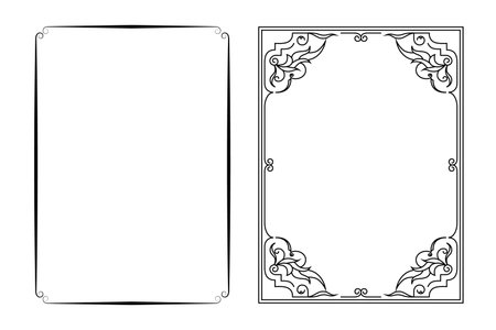 vector frames black on a white backgroundのイラスト素材