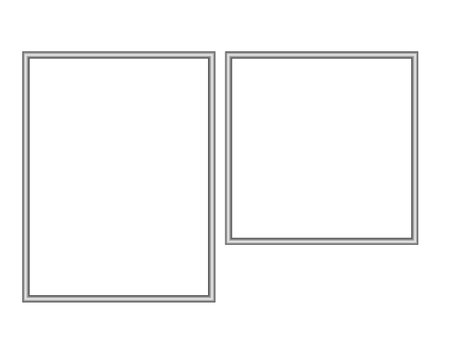 rectangular vector photo and collage frameのイラスト素材