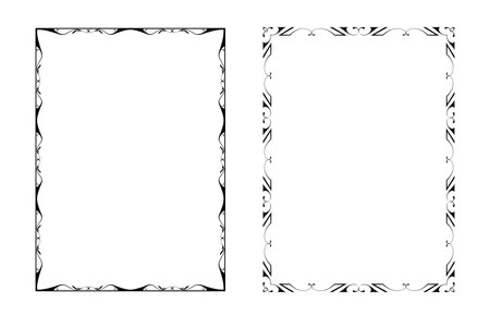 vector frames black on a white backgroundのイラスト素材