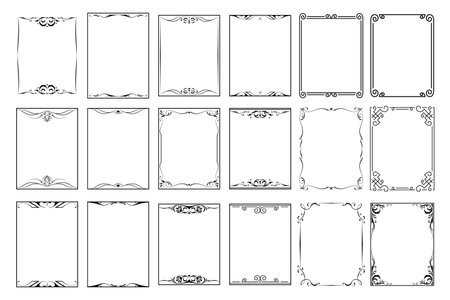 vector frames black on a white backgroundのイラスト素材