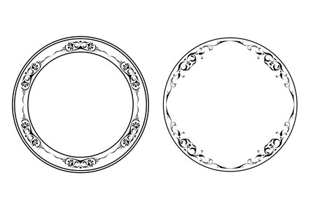 vector frames black on a white backgroundのイラスト素材