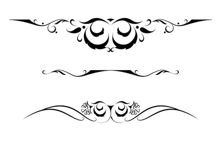 vector frames black on a white backgroundのイラスト素材
