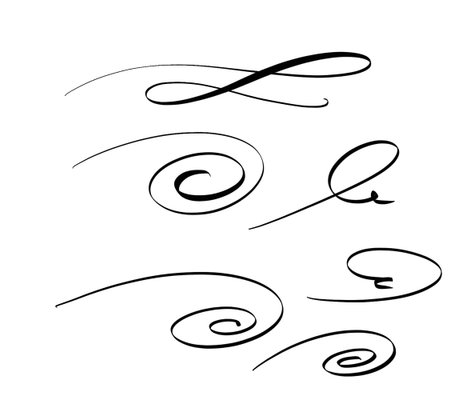 black and white set of delimiters for text, dividersの写真素材