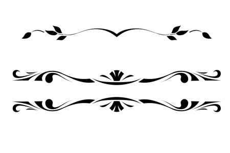 vector dividers black and whiteのイラスト素材