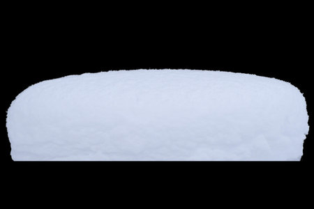 white snow in daylight, background, isolated