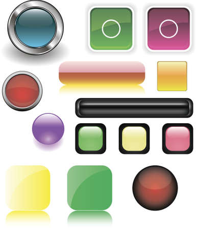 set of web buttonsのイラスト素材