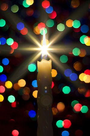 Christmas candleの写真素材