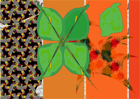 abstract illustration. nature: flora and fauna
