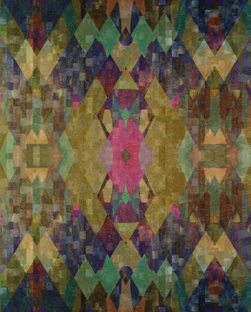 Mosaic in brown and green tones. Abstract background for business cards and covers. Design for paper...