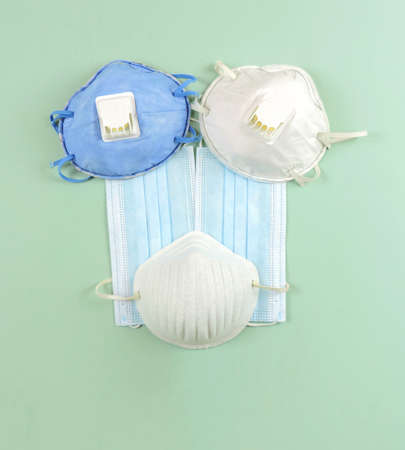 set of medical masks different degrees of protection, protection against coronavirus and other...