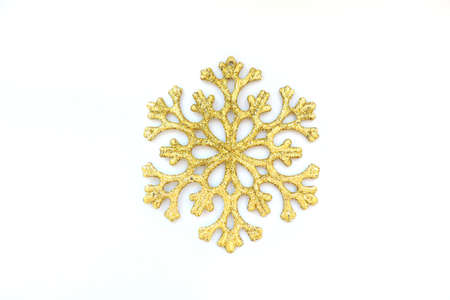 Glitter shine snowflake for christmas tree decoration, new year and christmas concept,の写真素材