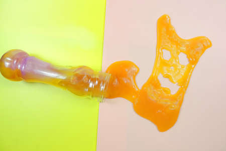 terrible  slime face . Halloween autumn holiday conceptの写真素材