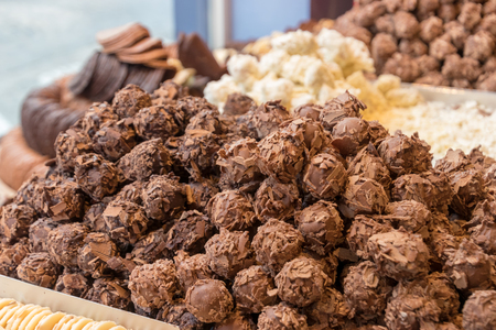 Delicious belgian trufflesの写真素材