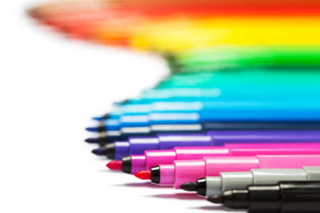 Gradient from open felt-tip pensの写真素材