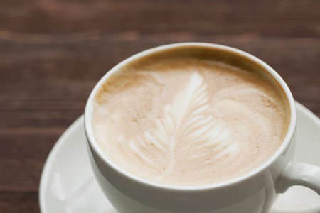 cappuccino in the white cup