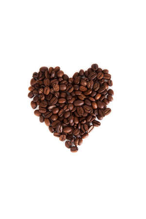 Heart of coffee beansの写真素材
