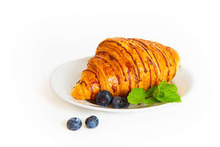 croissan on the white backgroundの写真素材