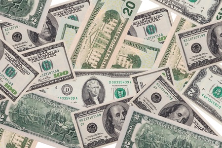 the many dollars. money backgroundの写真素材