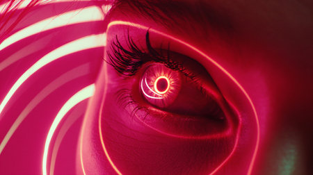 Eye with a smart lense, conceptの素材