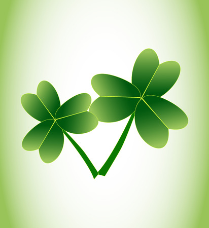 Two leaf clover. St.Patrick 's Day.のイラスト素材
