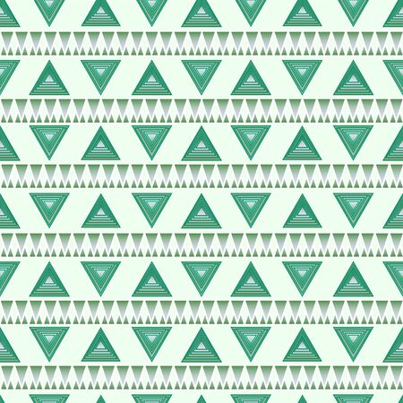 Pattern of striped green triangles. Vector seamlessのイラスト素材