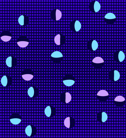 Blue halftone pattern with circles. vector seamlessのイラスト素材