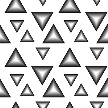 The pattern of black and white triangles. Vector seamlessのイラスト素材