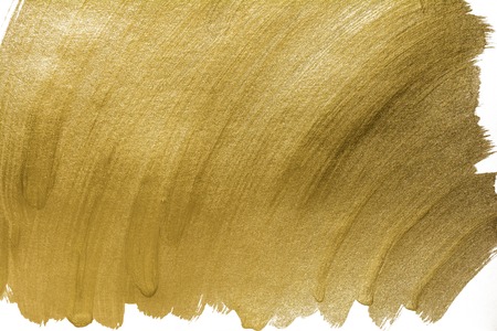 Gold brushstrokes acrylic backgroundの写真素材