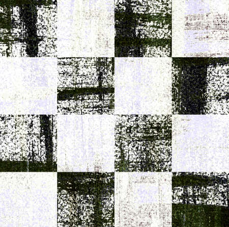 Checkered square grunge. Black and white grunge geometric backgroundの写真素材