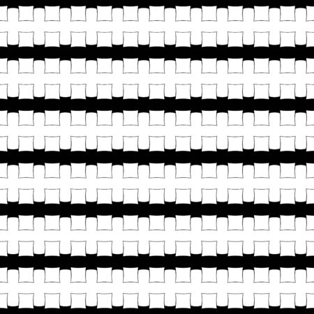 Black and white abstract geometric pattern. seamlessのイラスト素材