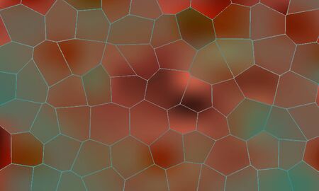 Red turquoise mosaic background. Vector illustrationのイラスト素材