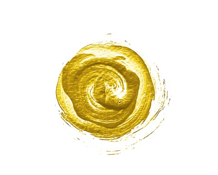 Gold painted circleの写真素材