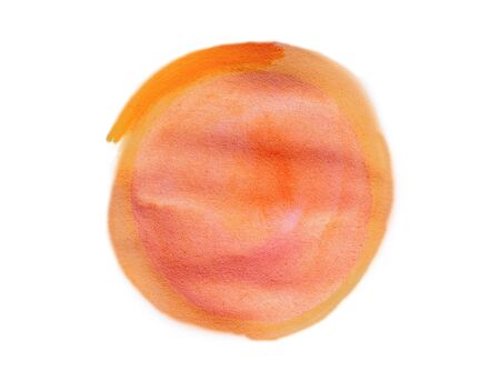 Pink orange painted circle. Element for different designの写真素材