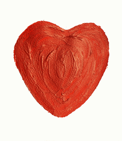 Red acrylic heart. Element for different designの写真素材