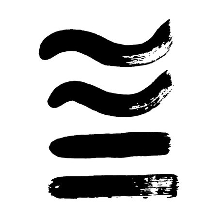 Set of black vector brush strokes. Element for different designの写真素材