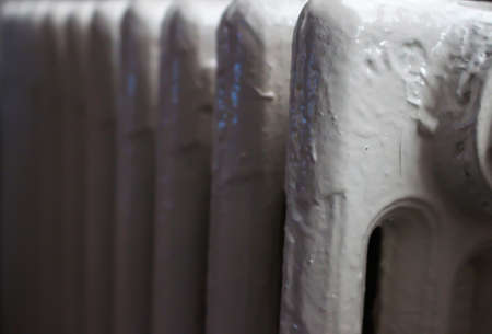 Cast iron radiator closeupの写真素材