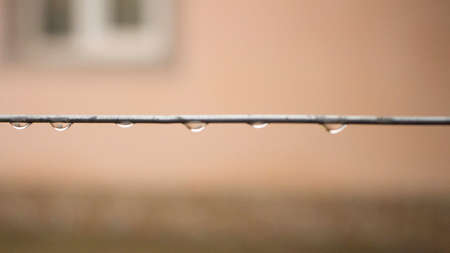 Water drops in and out of focus close upの写真素材