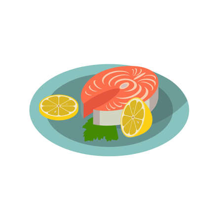 Isometric healthy food icon.Vector illustration isolated on white background.のイラスト素材
