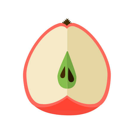 Isometric apple icon.Vector illustration isolated on white background.のイラスト素材