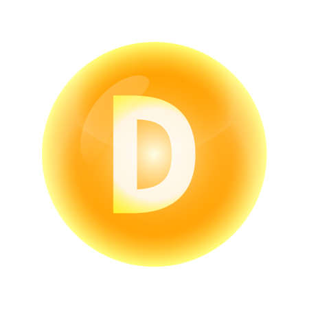 3d style vitamin D. Vector illustration isolated in a white background..のイラスト素材